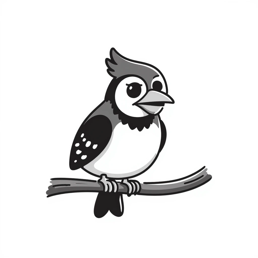 bluejay with attitude, beak smirk emoji
