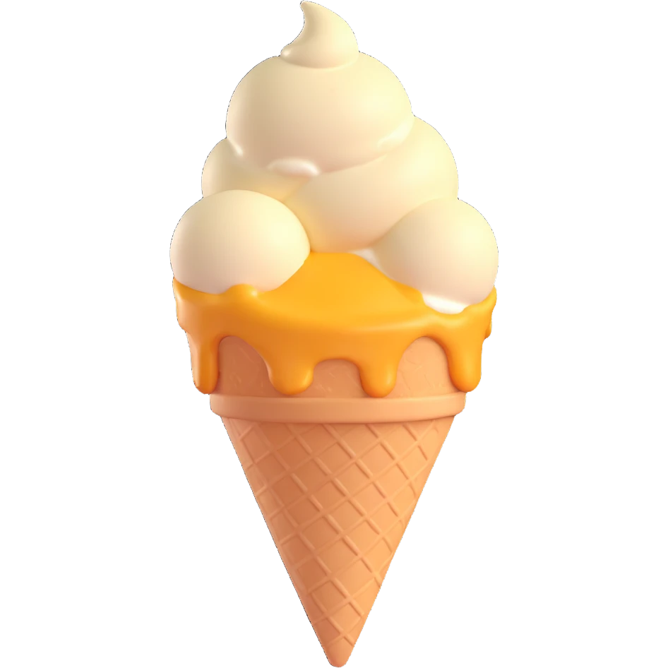 a scoop of ice cream emoji