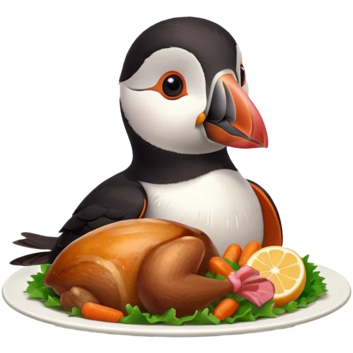 pink puffin roast dinner emoji