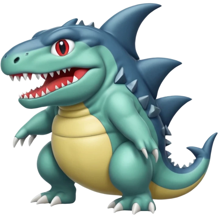 Slimy Grunting Squeamish Sad Blobby Gurgly Gooey Tyrunt-Garchomp-Aggron-Axew-fusion emoji