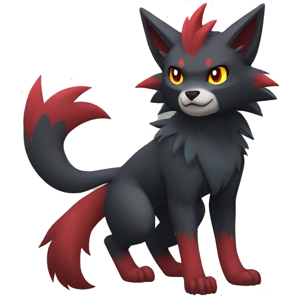 Litten-Zoroark-Mightyena-Zorua full body emoji