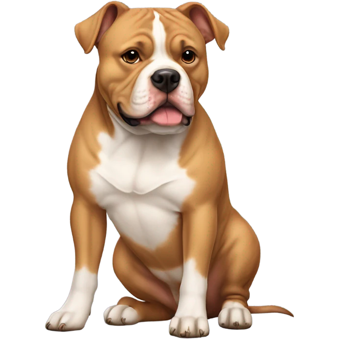Light Brown american bully dog pointy ears emoji