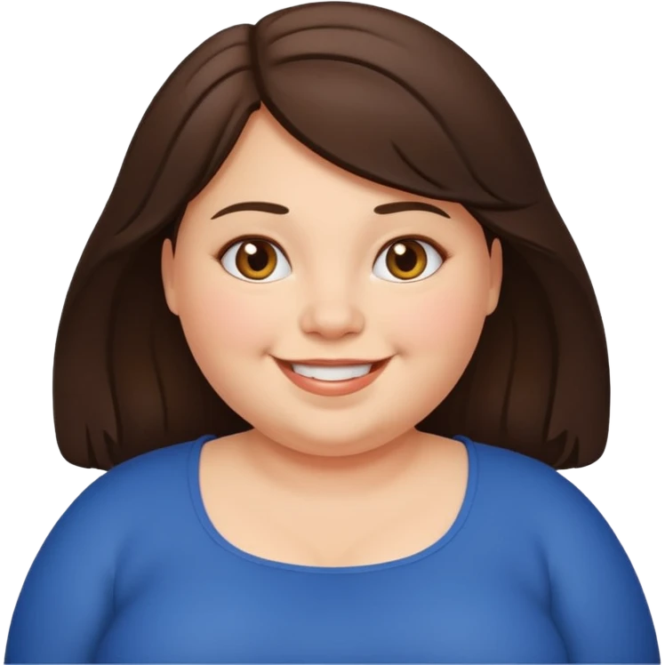 Fat girl brunette emoji