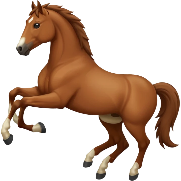 horse back kicking pose emoji
