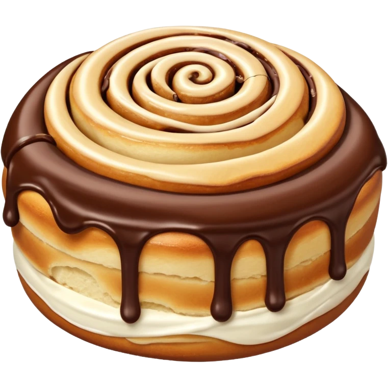 cinnamon roll chocolate emoji