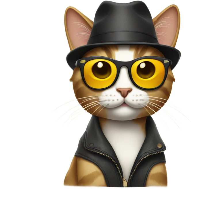 Cat with sunglasses emoji