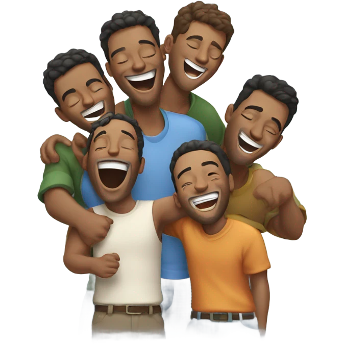 Men laughter  emoji