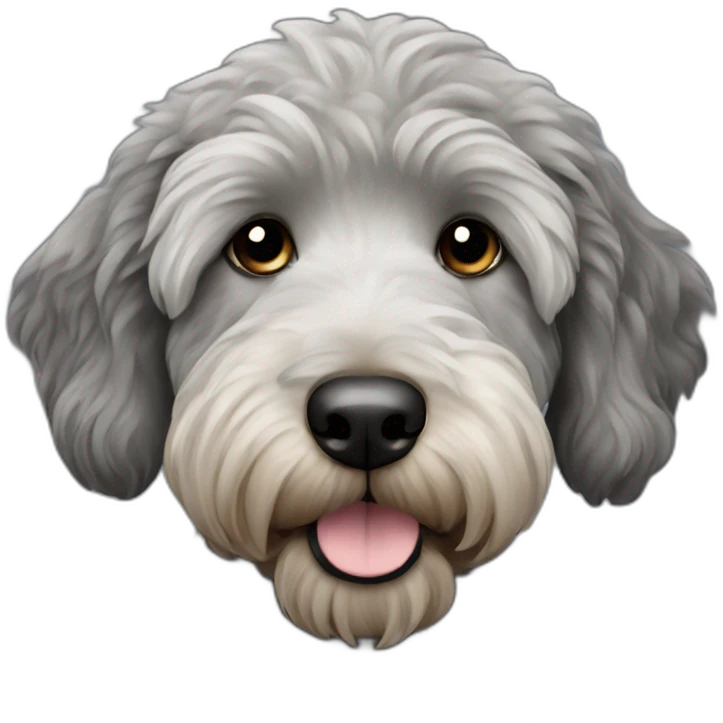 Labradoodle grey black emoji