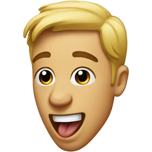 man sticking his tongue out emoji