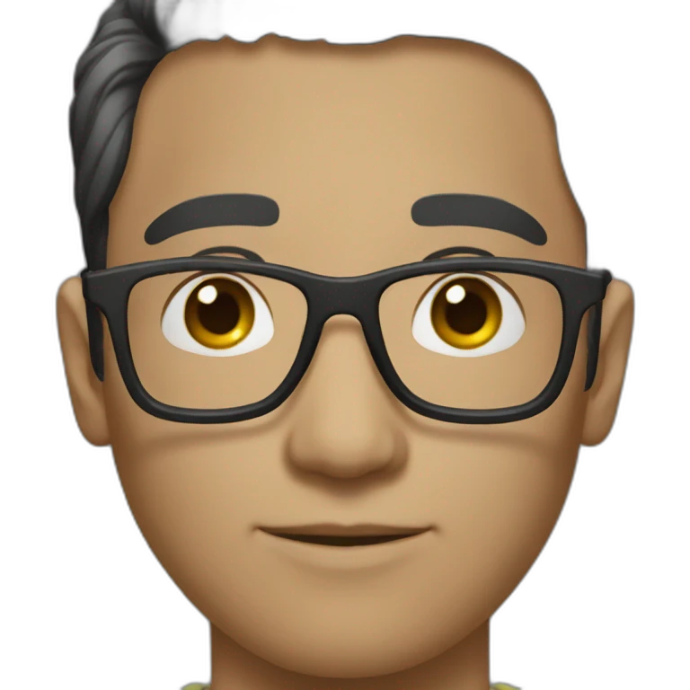 afghani male with glasses, fair complexion emoji