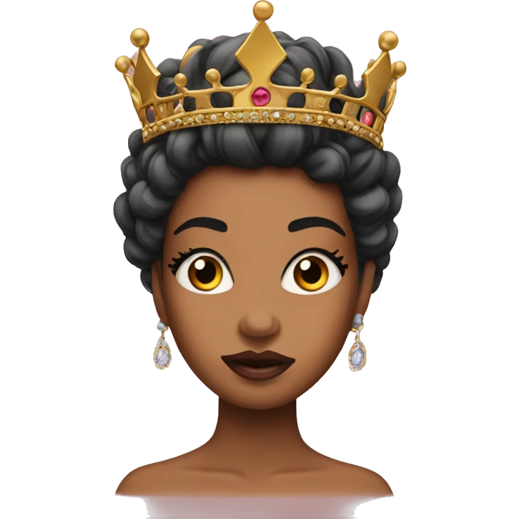 queen face nails lashes pout emoji