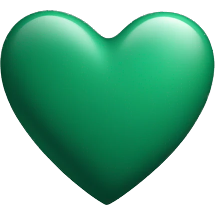 Dark green love heart  emoji