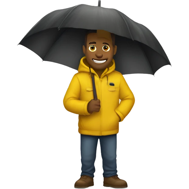 guarda chuva amarelo fechado emoji