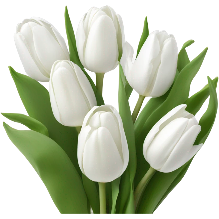 white tulip bouquet  emoji