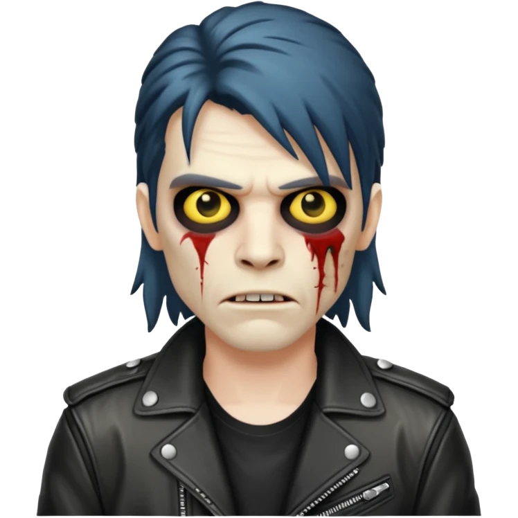 Rockstar zombie mullet emoji