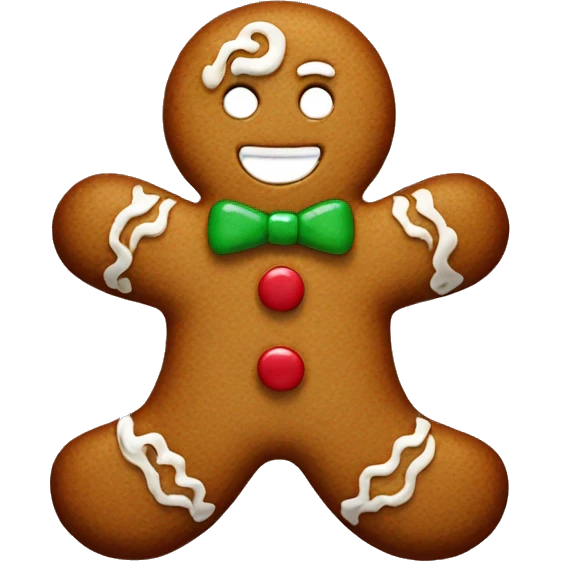 Gingerbread man emoji