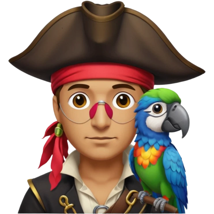 pirate and parrot emoji