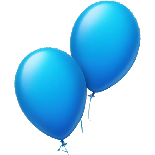 2 blue balloons emoji