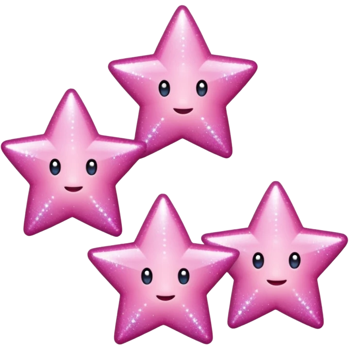 pink small three stars sparkling ✨ emoji
