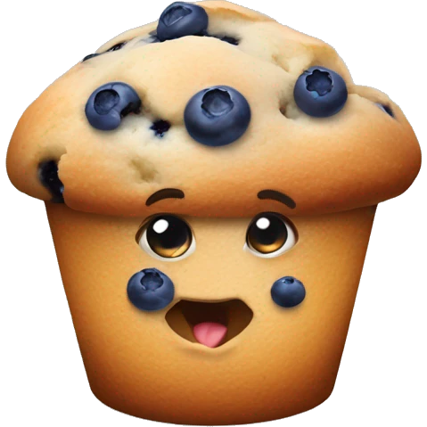 Blueberry muffin  emoji