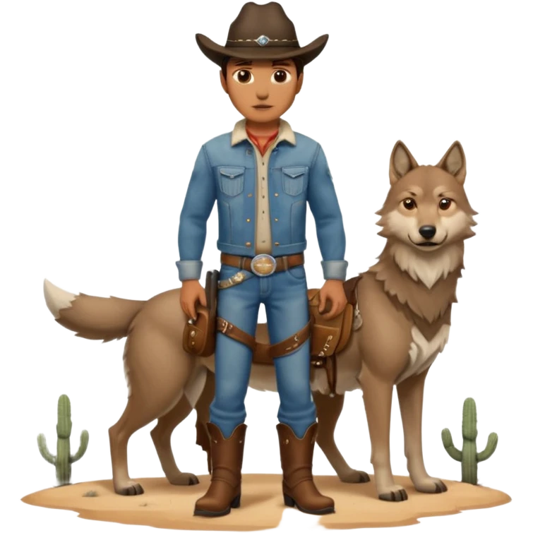 wolf and cowboys emoji