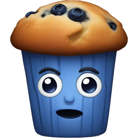 Blueberry muffin emoji