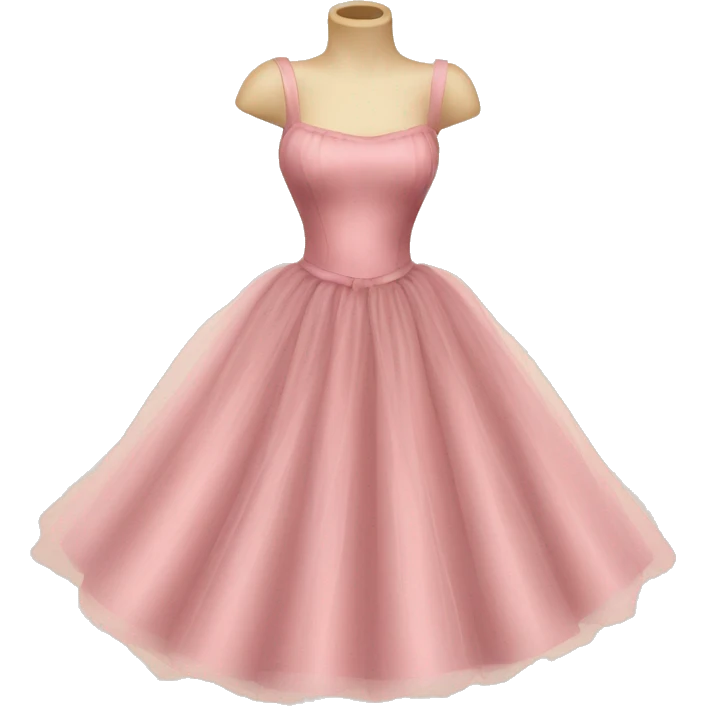 Elegant vintage pink tulle dress emoji