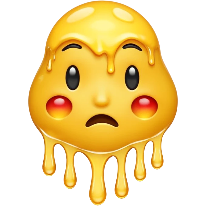 upside-down melting face emoji with more exaggerated melting emoji