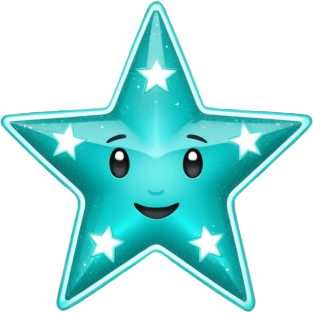 Teal star with You Rock wording emoji