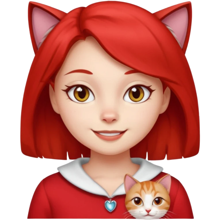 girl with cat eyes on her chest is the cutest person monster red and white in my opinion and she has a lot to do  emoji