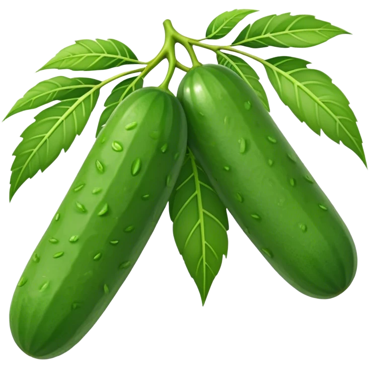 2 cucumbers on palm branch emoji
