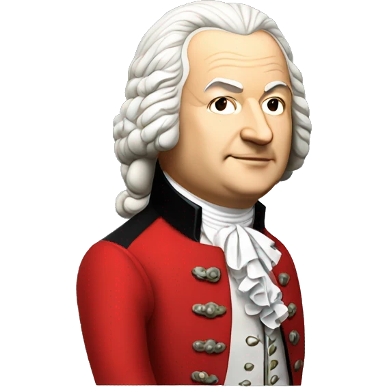 johann sebastian bach standing with red jacket emoji