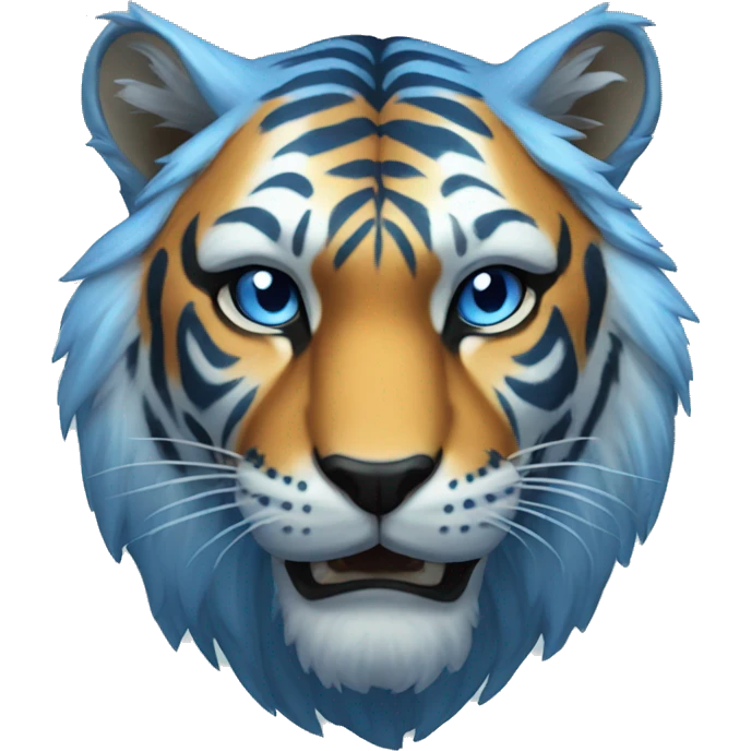 Spectral tiger blue emoji