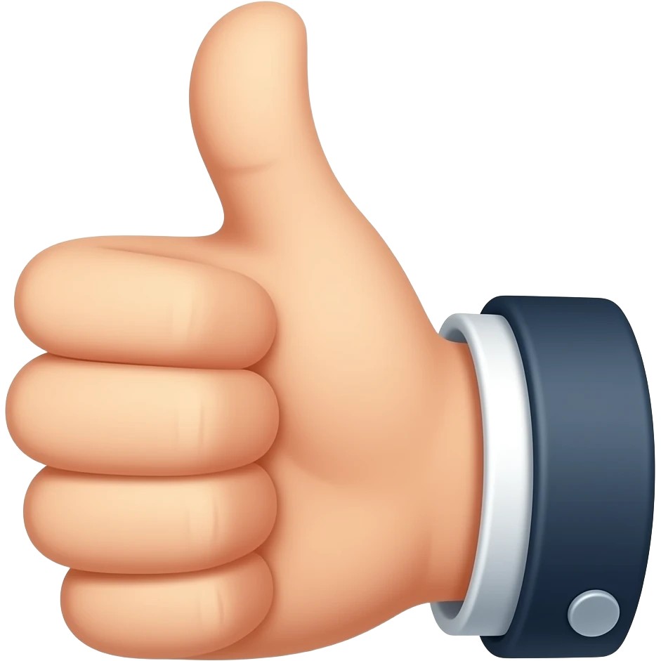 thumbs up with three thumbs on the hand emoji