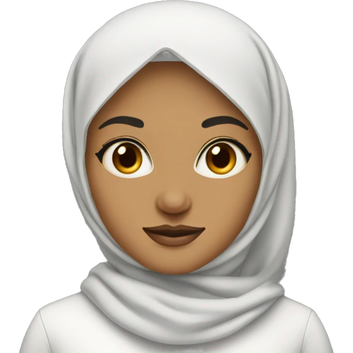 hijabi woman rocket scientist with light skin and black eyes emoji
