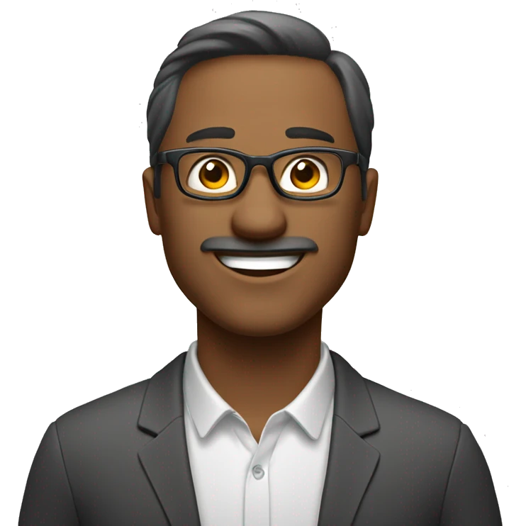 Draw a male emoji, let the man wear glasses and have a smiling face.Let it be a speech bubble and write "Günaydın". emoji