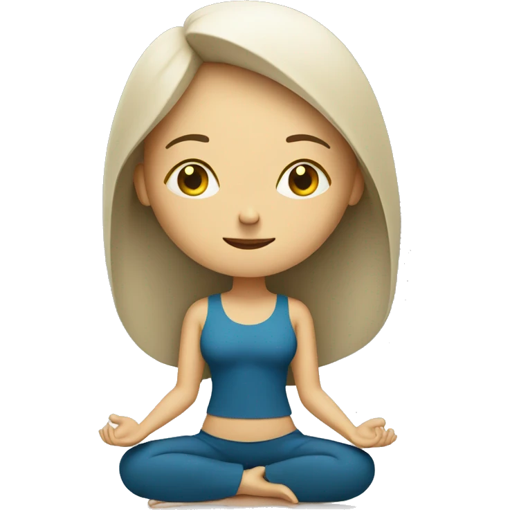 a white women engaged in meditation  emoji