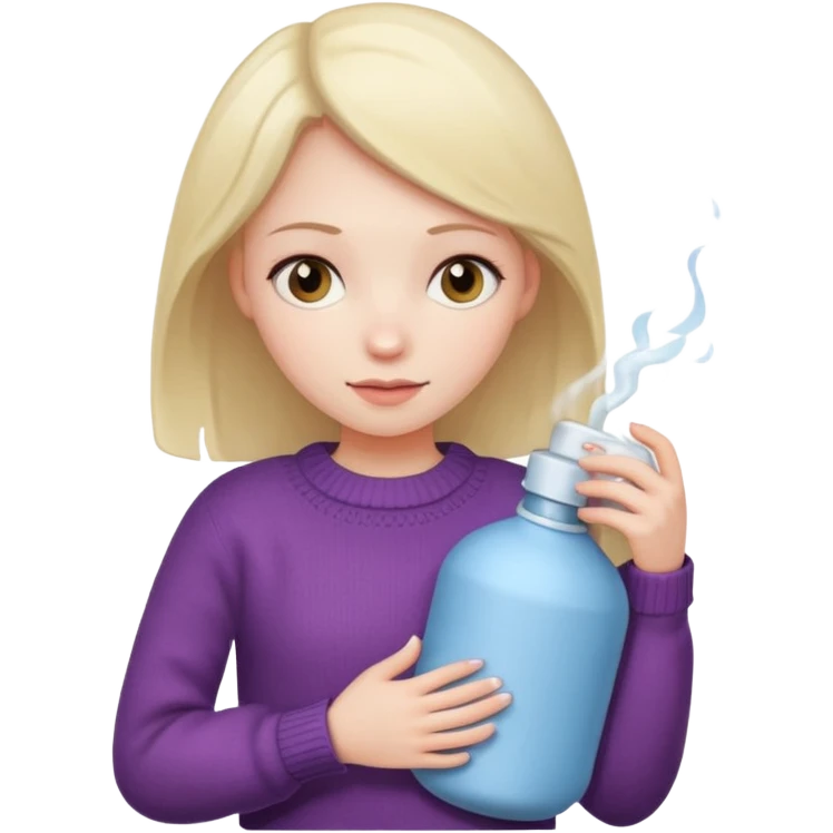 A girl having her period emoji