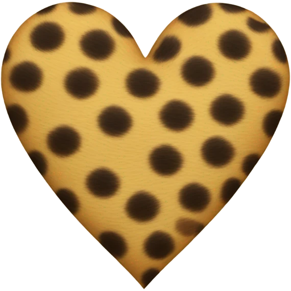 Cheetah heart shape emoji