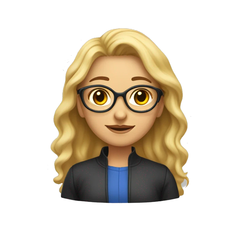 психолог женщина в очках с книгой emoji