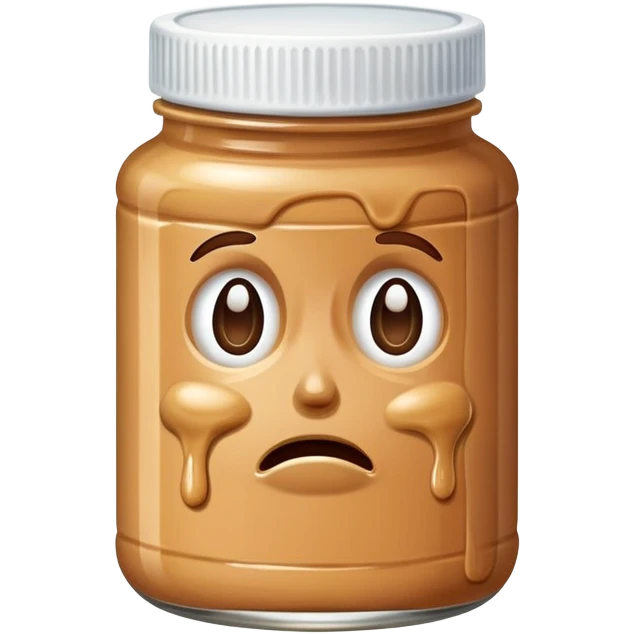 Crying peanut butter jar emoji