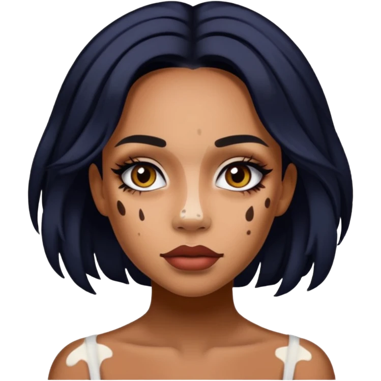 Baddie Vitiligo girl emoji