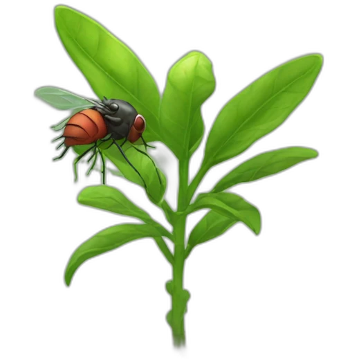 Fly-eating-plant emoji