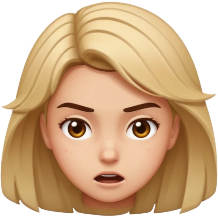 a girl crashing out emoji