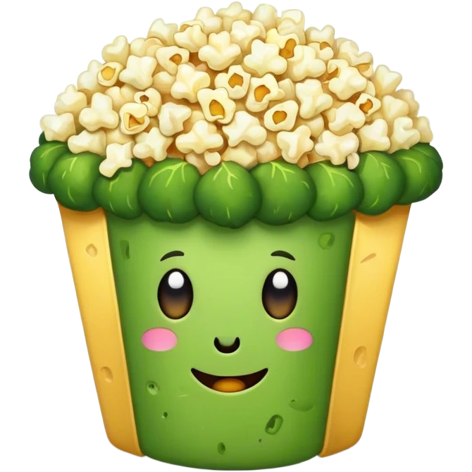 Broccoli with popcornn emoji