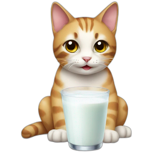 cat that drinks milk emoji