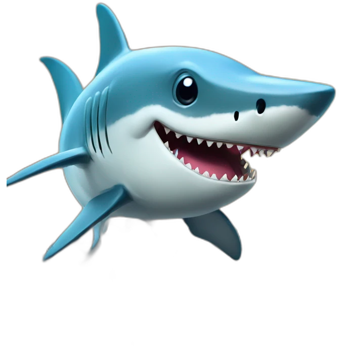 Requin sur un chat emoji