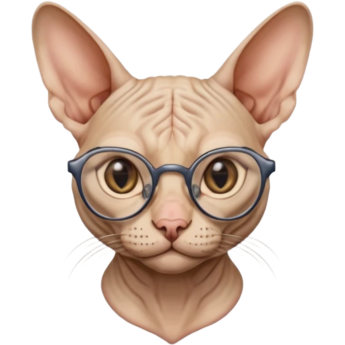 sfenks cat with glasses  emoji