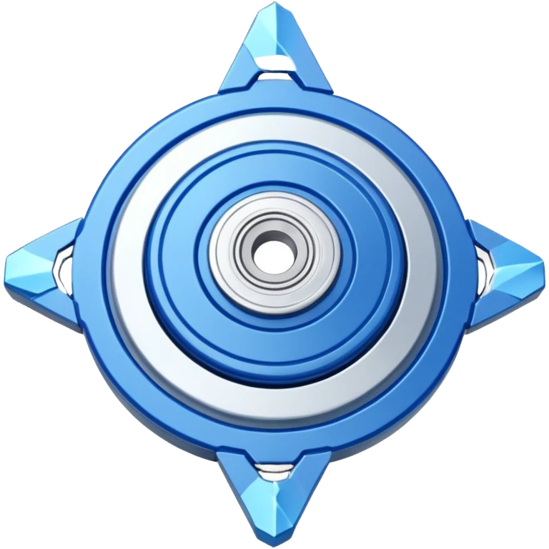 A blue Beyblade with 3 pointed blades like Victory Valtryek emoji