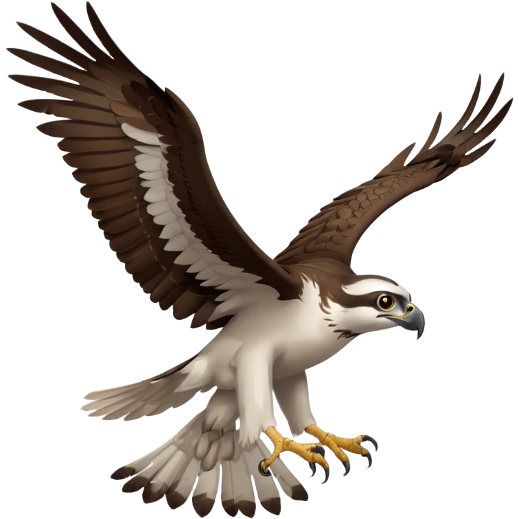 a completly white osprey flying emoji